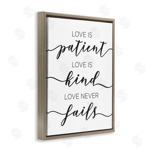 Stupell Industries Anna Quach | Love Never Fails Phrase