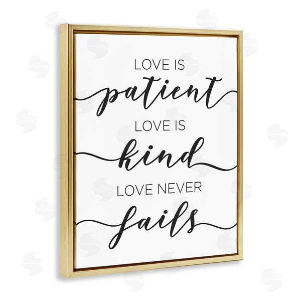 Stupell Industries Anna Quach | Love Never Fails Phrase