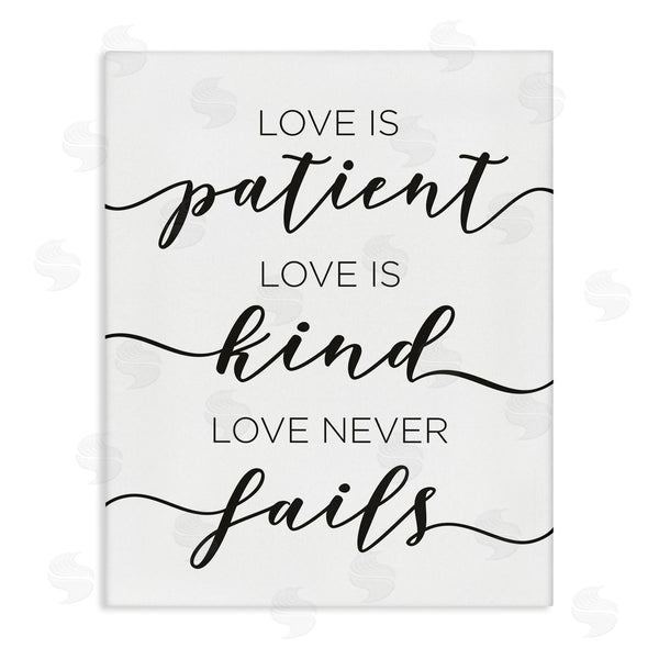 stupell industries Anna Quach | Love Never Fails Phrase