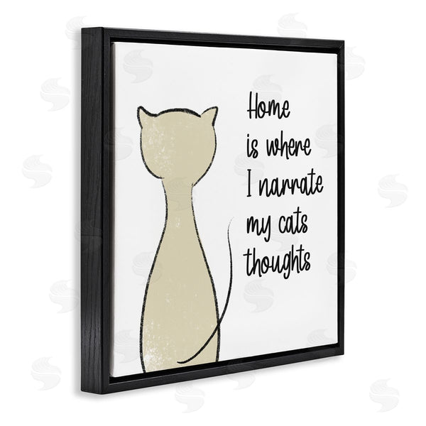 Stupell Industries Anna Quach | Narrate My Cats Thoughts Phrase Wall Art
