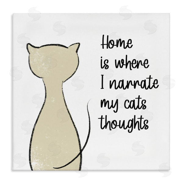stupell industries Anna Quach | Narrate My Cats Thoughts Phrase Wall Art