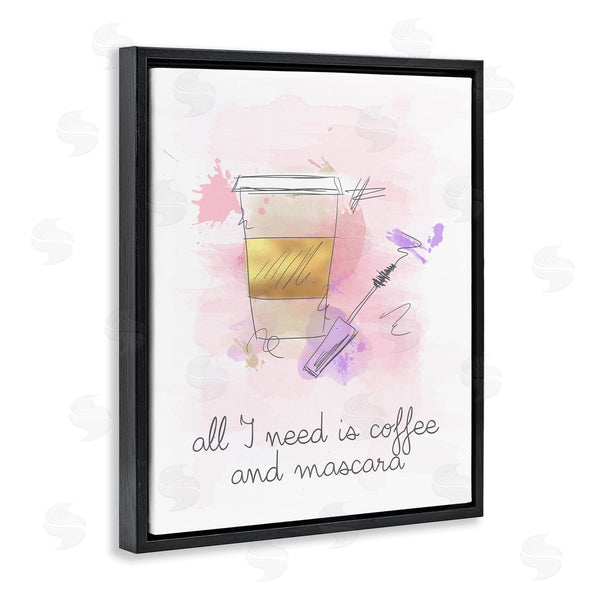 Stupell Industries Anna Quach | Need Coffee And Mascara Wall Art