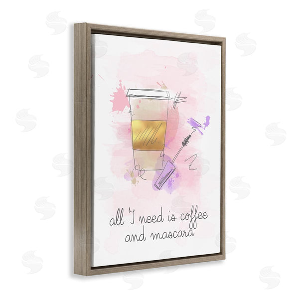 Stupell Industries Anna Quach | Need Coffee And Mascara Wall Art