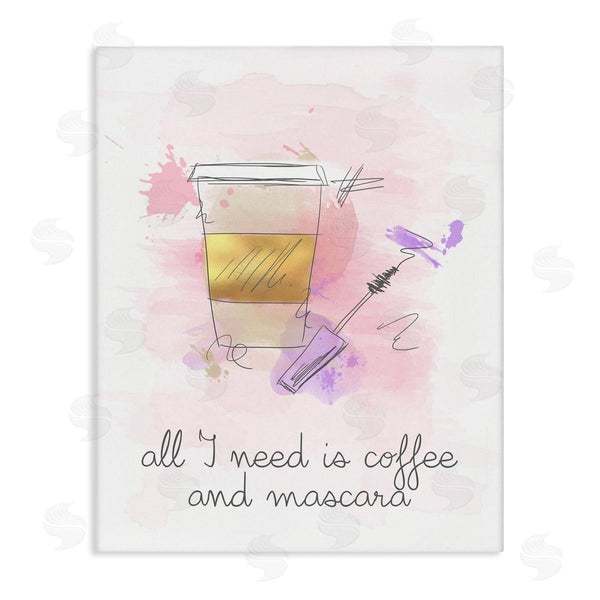 stupell industries Anna Quach | Need Coffee and Mascara Wall Art