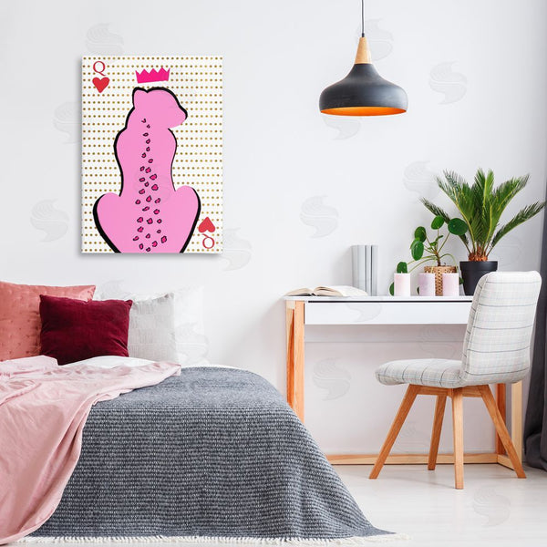 Stupell Industries Anna Quach | Queen Of Hearts Leopard Wall Art