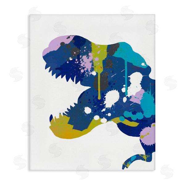 stupell industries Anna Quach | T-rex Dinosaur Silhouette Graffiti Paint Abstract Pattern Wall Art