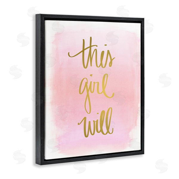 Stupell Industries Anna Quach | This Girl Will On Pink Wall Art