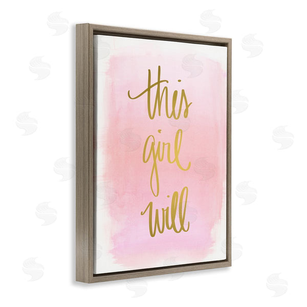 Stupell Industries Anna Quach | This Girl Will On Pink Wall Art