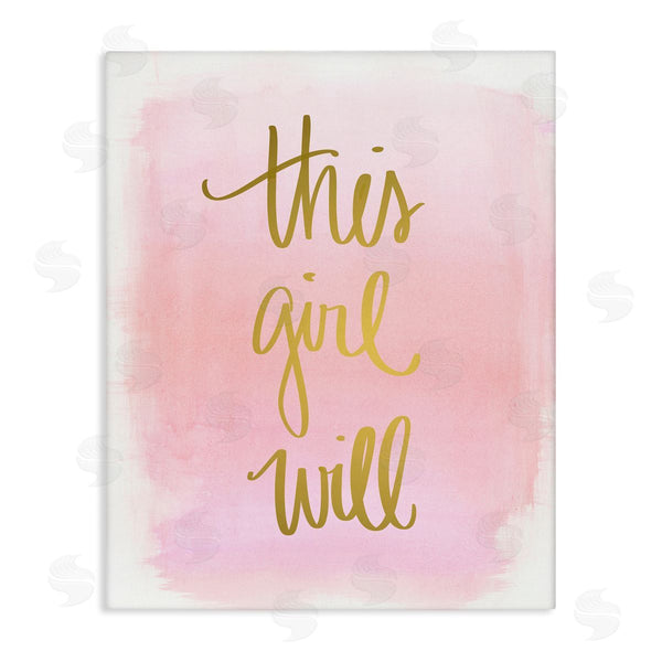 stupell industries Anna Quach | This Girl Will on Pink Wall Art