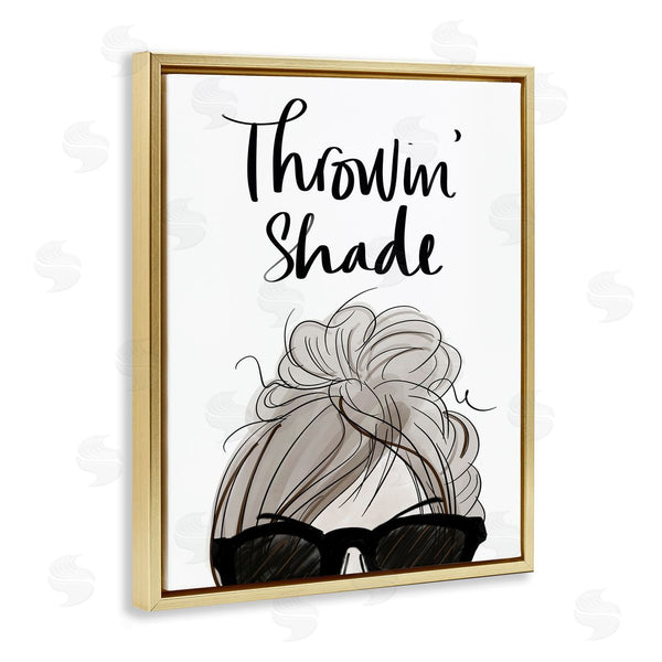 Stupell Industries Anna Quach | Throwin' Shade Phrase Woman In Sunglasses