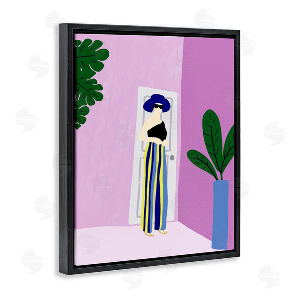Stupell Industries Anna Quach | Trendy Girl On Purple