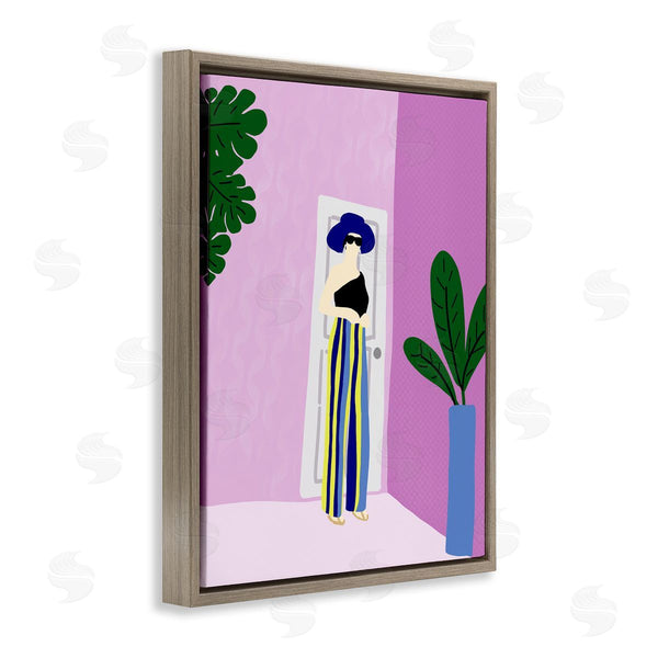 Stupell Industries Anna Quach | Trendy Girl On Purple