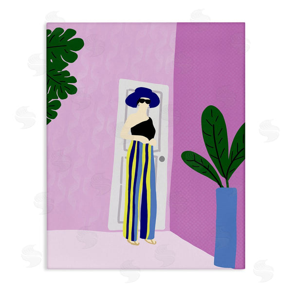 stupell industries Anna Quach | Trendy Girl on Purple