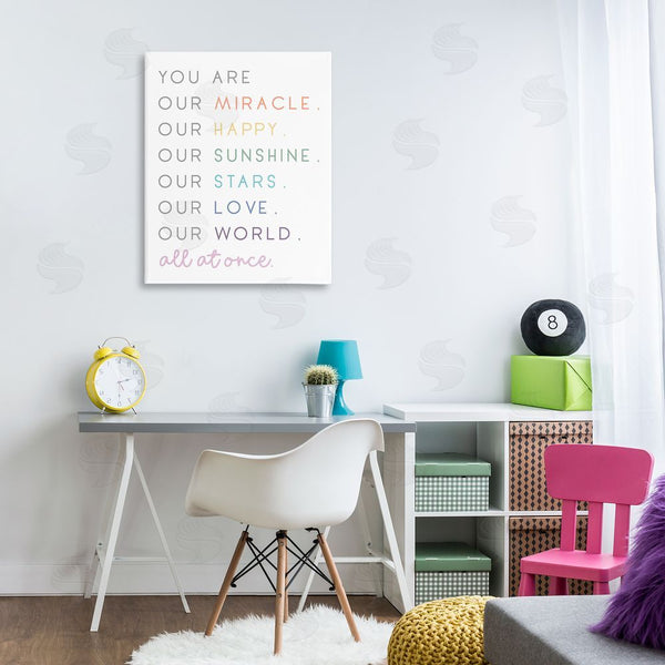 Stupell Industries Anna Quach | You Are Our Miracle List Family Child Phrases Wall Art
