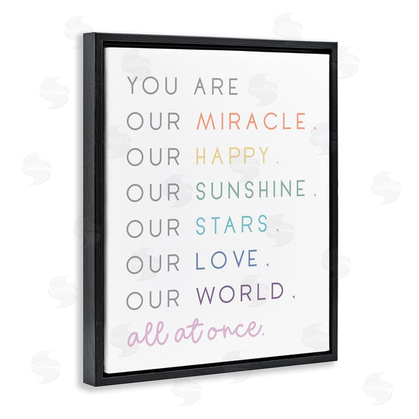 Stupell Industries Anna Quach | You Are Our Miracle List Family Child Phrases Wall Art