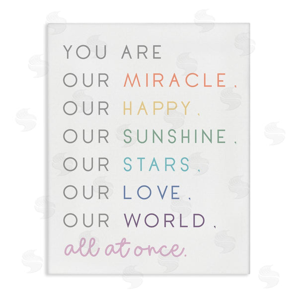 stupell industries Anna Quach | You are Our Miracle List Family Child Phrases Wall Art
