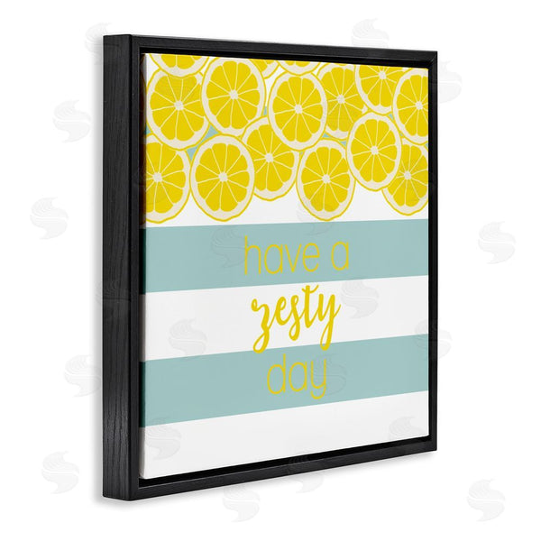 Stupell Industries Anna Quach | Zesty Citrus With Stripes Wall Art