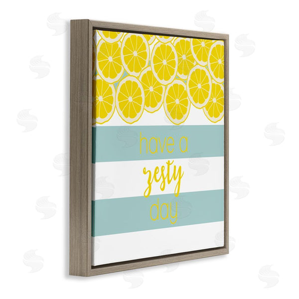 Stupell Industries Anna Quach | Zesty Citrus With Stripes Wall Art