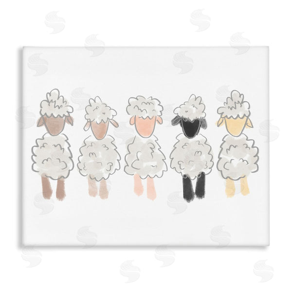 stupell industries Anna Whitham | Fluffy Soft Sheep Farm Animal Nursery Drawing Wall Art
