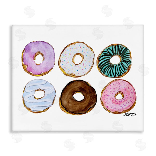 stupell industries Anna Whitham | Various Trendy Frosted Sprinkled Donuts Pastries Dessert Wall Art