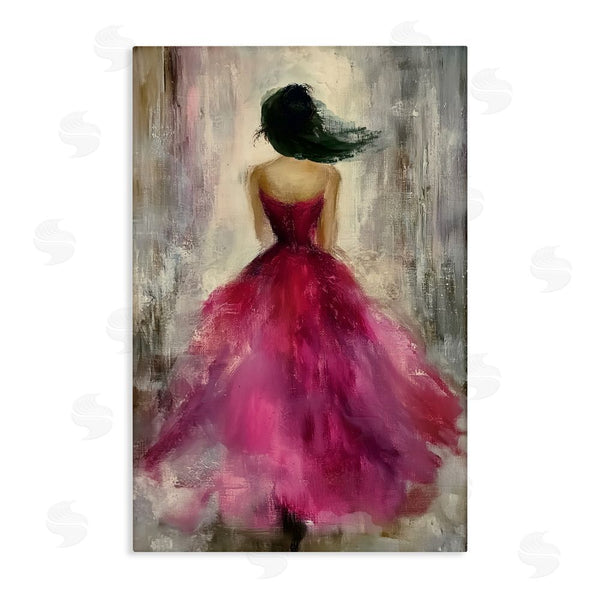 stupell industries Annabelle Hall | After Midnight Girl in Gown Wall Art