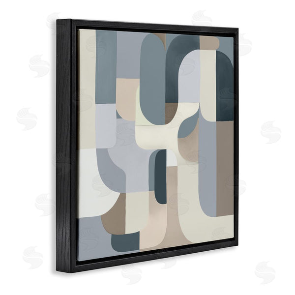 Stupell Industries Annabelle Hall | Bauhaus Blue Curves Wall Art