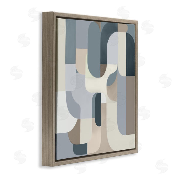 Stupell Industries Annabelle Hall | Bauhaus Blue Curves Wall Art