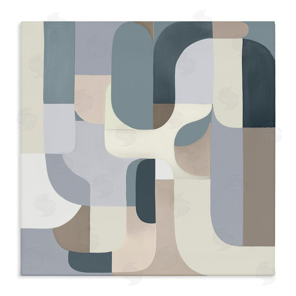stupell industries Annabelle Hall | Bauhaus Blue Curves Wall Art