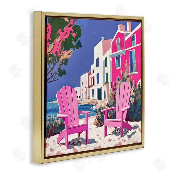 Stupell Industries Annabelle Hall | Beach Chair Meetup In Pink
