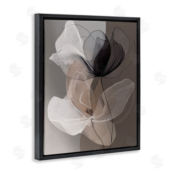 Stupell Industries Annabelle Hall | Black & Brown Gossamer Flowers