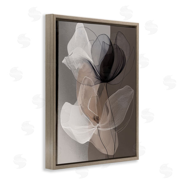 Stupell Industries Annabelle Hall | Black & Brown Gossamer Flowers