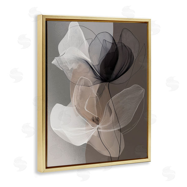Stupell Industries Annabelle Hall | Black & Brown Gossamer Flowers