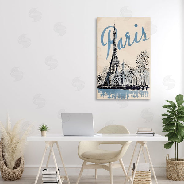 Stupell Industries Annabelle Hall | Blue & Beige Paris Travel