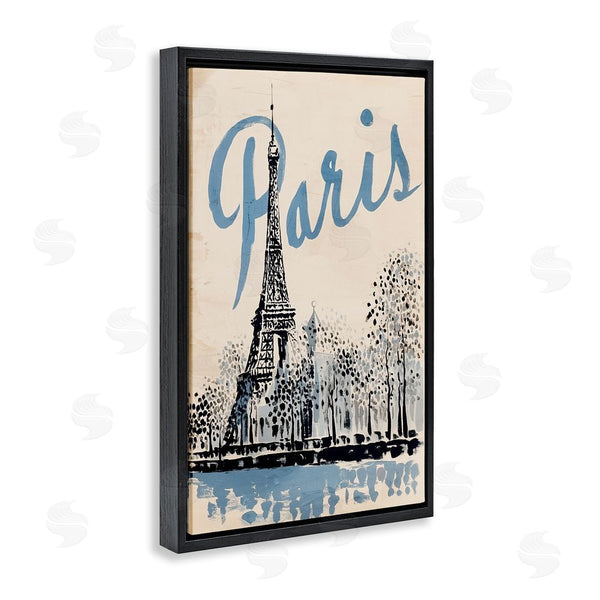 Stupell Industries Annabelle Hall | Blue & Beige Paris Travel