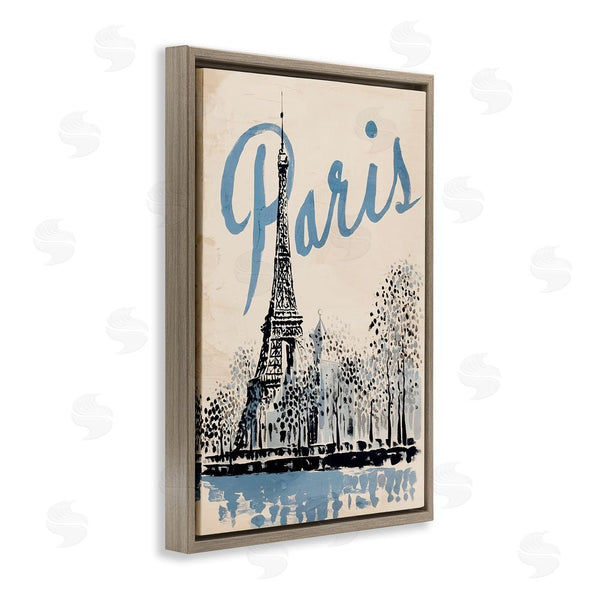 Stupell Industries Annabelle Hall | Blue & Beige Paris Travel