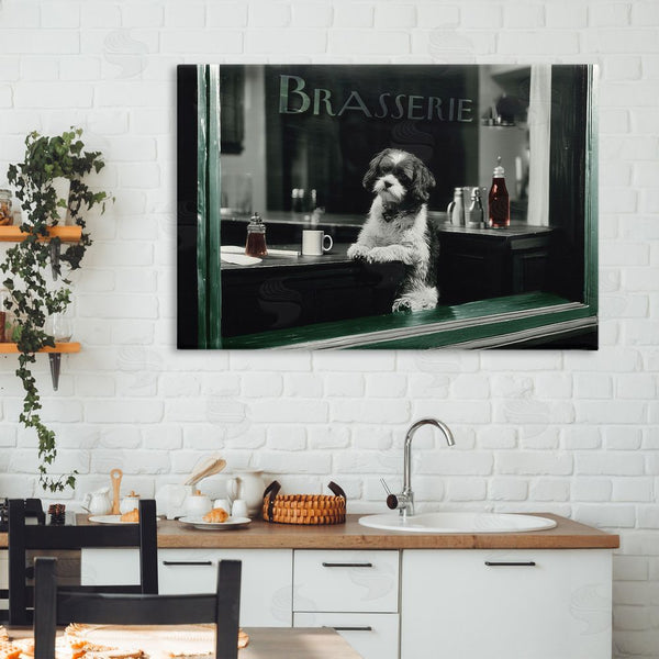 Stupell Industries Annabelle Hall | Brasserie Vintage Dog In Window