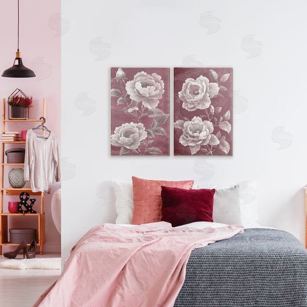 Stupell Industries Annabelle Hall | Burgundy Chambermaid Blossoms
