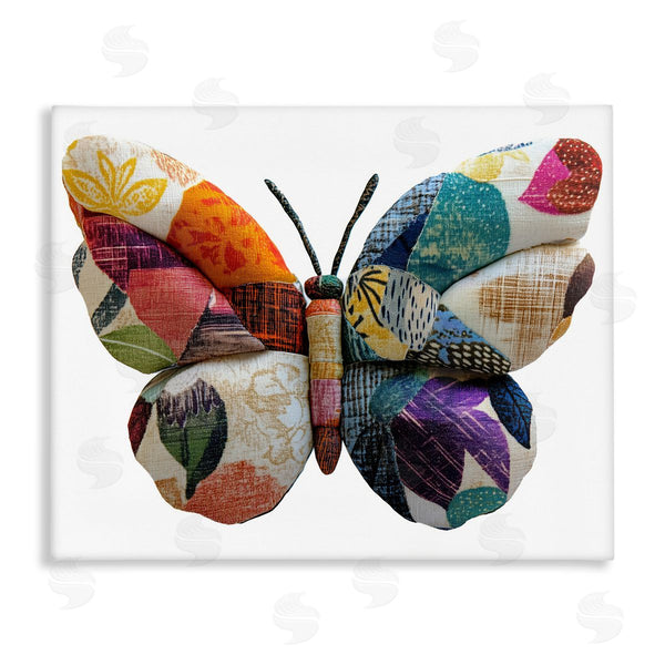 stupell industries Annabelle Hall | Butterfly Patchwork Wings Wall Art