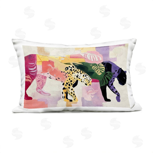 Stupell Industries Annabelle Hall | Candy Cats Tropical Wildlife Printed Throw Pillow