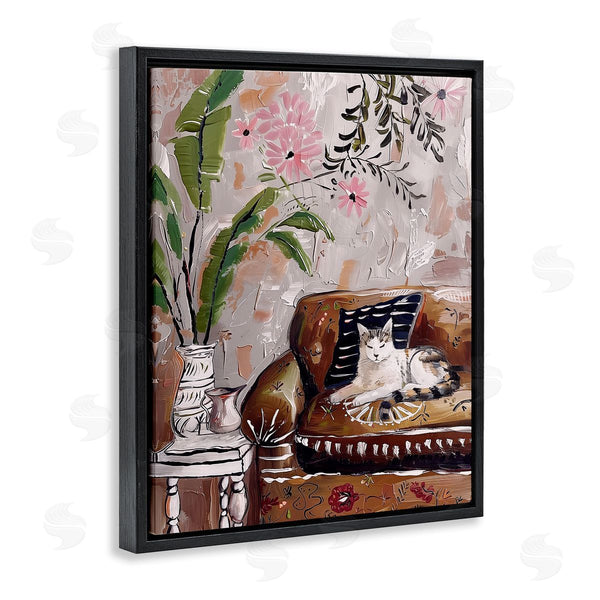 Stupell Industries Annabelle Hall | Cat Nap On Couch Scene Wall Art
