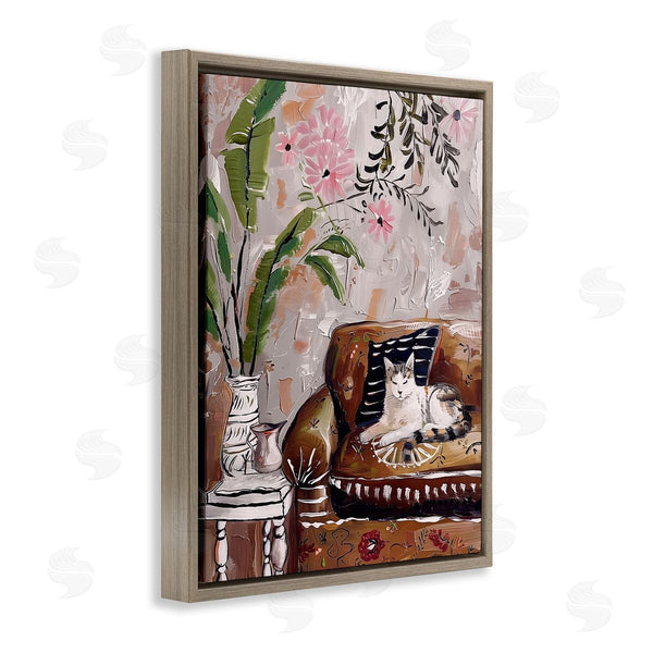 Stupell Industries Annabelle Hall | Cat Nap On Couch Scene Wall Art