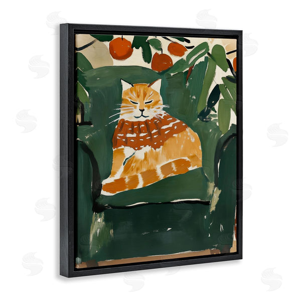 Stupell Industries Annabelle Hall | Chill Tabby Cat With Fruits