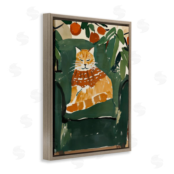 Stupell Industries Annabelle Hall | Chill Tabby Cat With Fruits