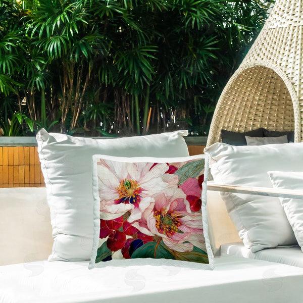 Stupell Industries Annabelle Hall | Cimarron Flowers Ornate Details Printed Throw Pillow