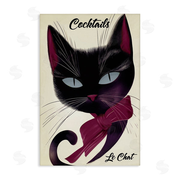 stupell industries Annabelle Hall | Cocktails Le Chat Poster Wall Art