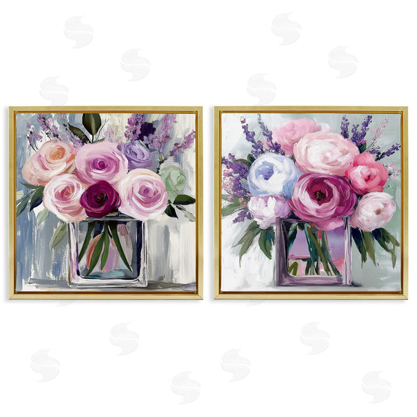 Stupell Industries Annabelle Hall | Cubic Vases Of Flowers