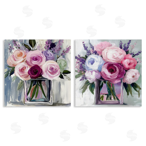 stupell industries Annabelle Hall | Cubic Vases of Flowers