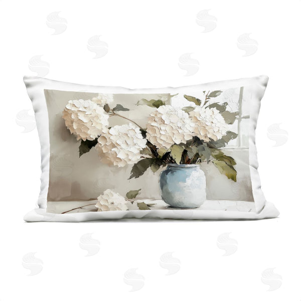 Stupell Industries Annabelle Hall | Daubed Hydrangea Petals Bouquet Printed Throw Pillow