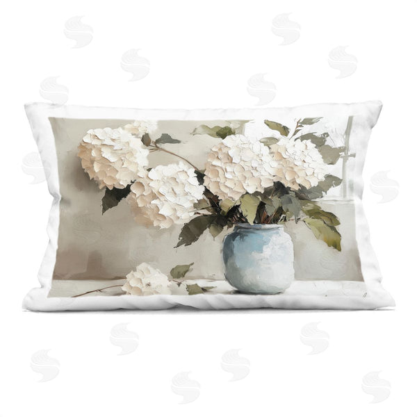 stupell industries Annabelle Hall | Daubed Hydrangea Petals Bouquet Printed Throw Pillow