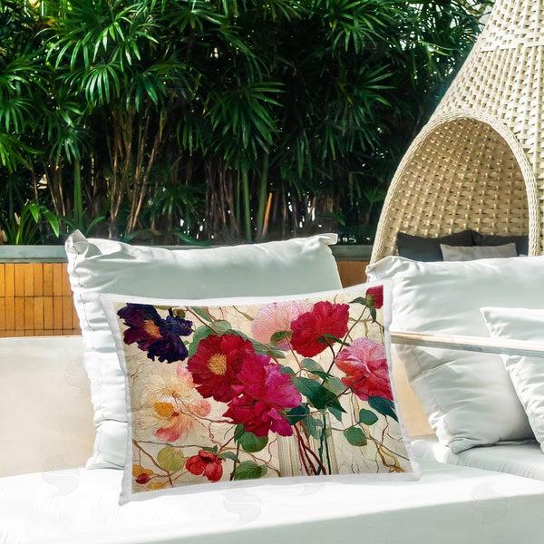Stupell Industries Annabelle Hall | Haiku Flower Vase Printed Throw Pillow